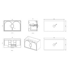 Laguna MKII 900mm Wall Hung Single Vanity with Solid Surface Countertop